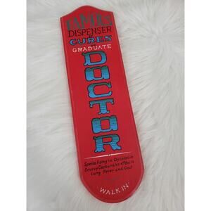 Vintage Wood Sign MCM Retro Decor‎ Japan APCO Wall Hang DOCTOR MD Office Gift